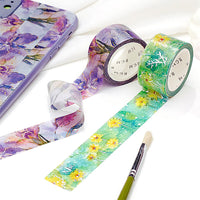 Washi Tape Watercolor Flower - Iris
