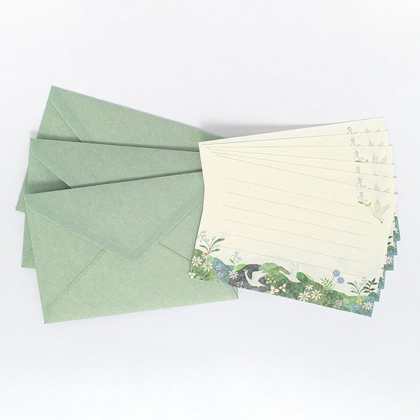  Papier Lettre & Enveloppe Fairy Tale - Six Swans | Moshi Moshi Paris