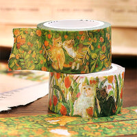 Washi Tape Flower & Cat - Kawaii | Moshi Moshi Papeterie