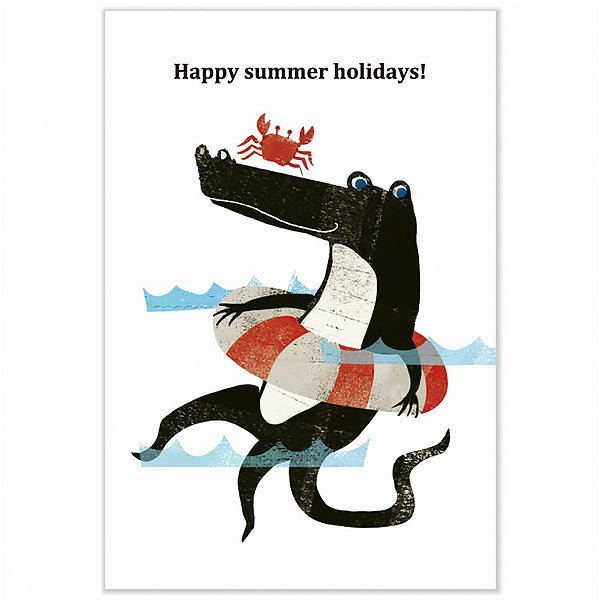 Carte Postale Crocodile - Happy Summer Holidays | Moshi Moshi Paris