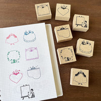 Tampon Stamp Marche - Marle Chan Heart | Moshi Moshi Papeterie