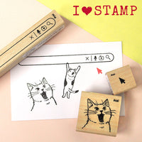 Tampon I Love Stamp - Standing Cat | Moshi Moshi Papeterie
