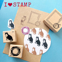 Tampon I Love Stamp - Black Cat | Moshi Moshi Bullet Journal