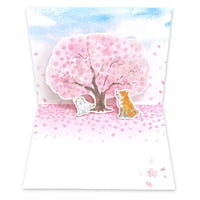 Carte Pop Up Shiba Sakura - Idée Cadeaux | Moshi Moshi Paris