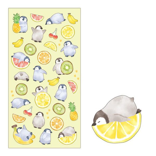 Stickers Pingouin Fruit - Papeterie Japonaise | Moshi Moshi Paris
