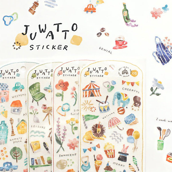Stickers Juwatto Circus - Aquarelle Japonaise | Moshi Moshi Paris
