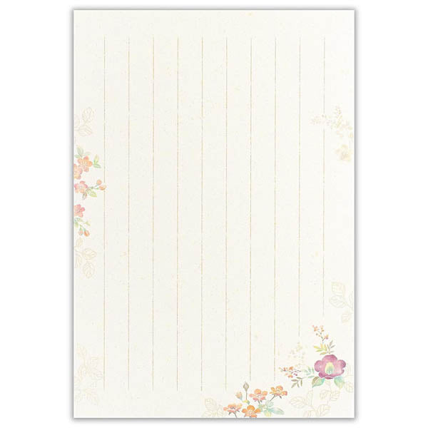 Carnet Papier Lettre Ippitsusen - Fleur | Moshi Moshi Paris Japan
