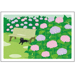 Carte Postale Chat Hortensia - Kawaii | Moshi Moshi Paris Japon