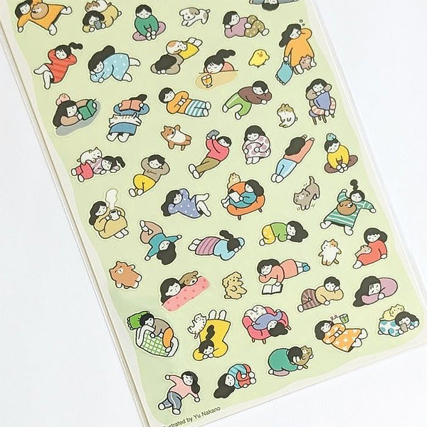 Stickers Japonais - Lazy Holiday | Moshi Moshi Papeterie