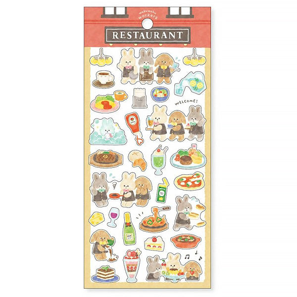 Stickers Waku Waku Workers - Restaurant | Moshi Moshi Paris
