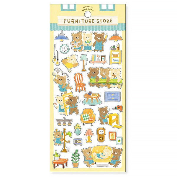 Stickers Waku Waku Workers - Furniture Store | Moshi Moshi Paris