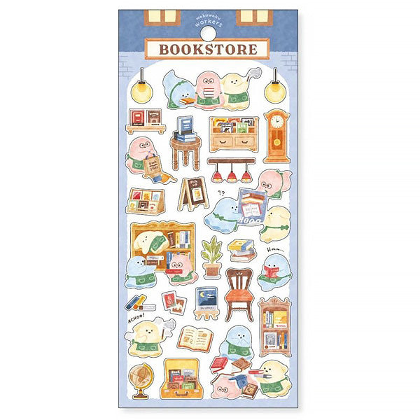 Stickers Waku Waku Workers - Book Store | Moshi Moshi Paris