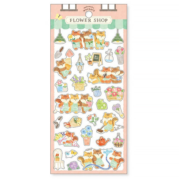 Stickers Waku Waku Workers - Flower Shop | Moshi Moshi Paris