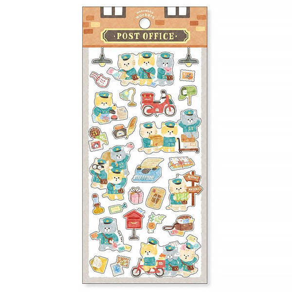 Stickers Waku Waku Workers - Post Office | Moshi Moshi Paris