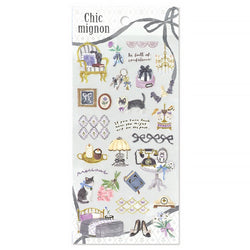 Stickers Chic Mignon Chat - Papeterie Japonaise | Moshi Moshi 