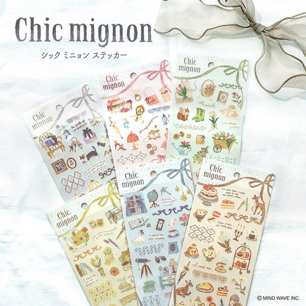 Stickers Chic Mignon Chat - Papeterie Japonaise | Moshi Moshi 