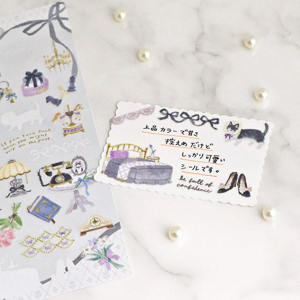 Stickers Chic Mignon Chat - Papeterie Japonaise | Moshi Moshi 