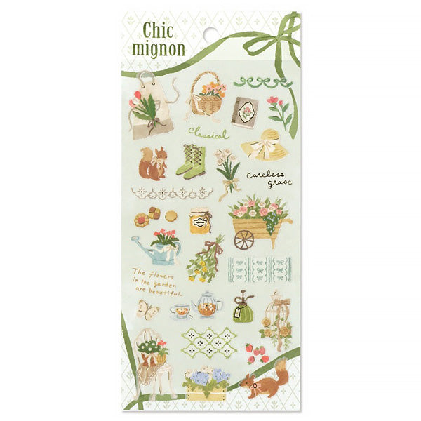 Stickers Japonais Chic Mignon - Squirrel Gardening | Moshi Moshi