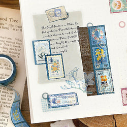 Washi Tape Post Office - Plant Blue | Moshi Moshi Paris