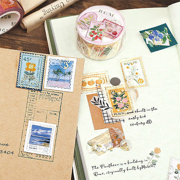 Washi Tape Post Office - Plant Blue | Moshi Moshi Paris