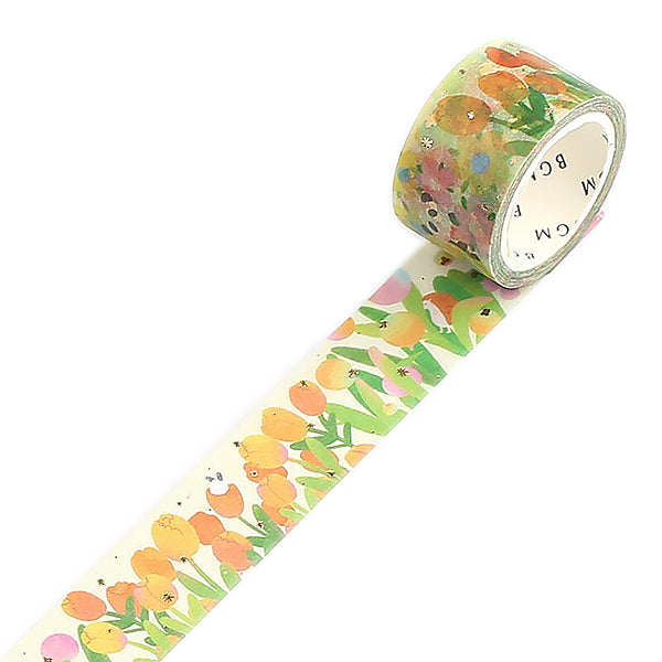 Washi Tape Japonais - Tulip Garden | Moshi Moshi Papeterie
