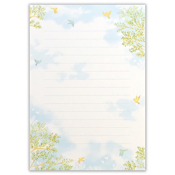 Papier Lettre & Enveloppe Japonais - Boomy Birds | Moshi Moshi Paris