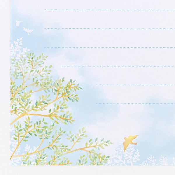 Papier Lettre & Enveloppe Japonais - Boomy Birds | Moshi Moshi Paris