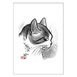 Carte Postale Chat - "Dozing" | Moshi Moshi Papeterie