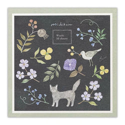 Mémo Pad Michikusa - Black Cat | Moshi Moshi Papeterie