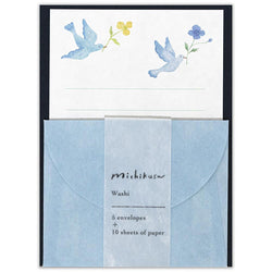 Mini Papier Lettre & Enveloppe Japonais - Birds | Moshi Moshi Paris