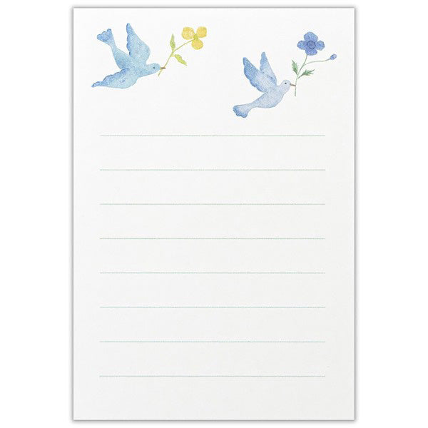 Mini Papier Lettre & Enveloppe Japonais - Birds | Moshi Moshi Paris