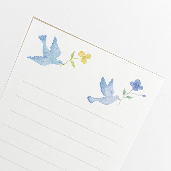 Mini Papier Lettre & Enveloppe Japonais - Birds | Moshi Moshi Paris
