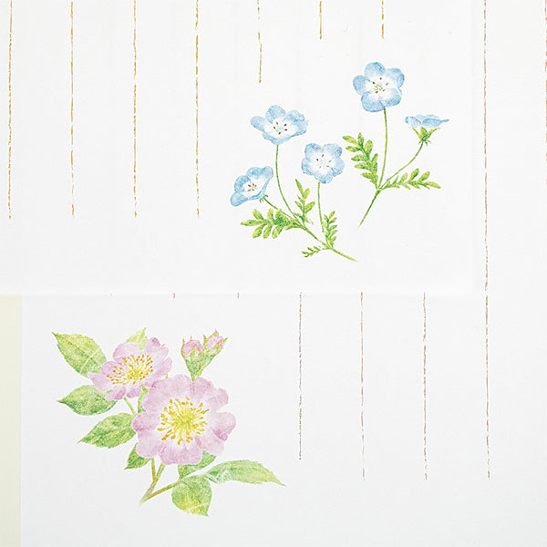 Papier Lettre Color Of Garden - Papeterie Japonaise | Moshi Moshi 