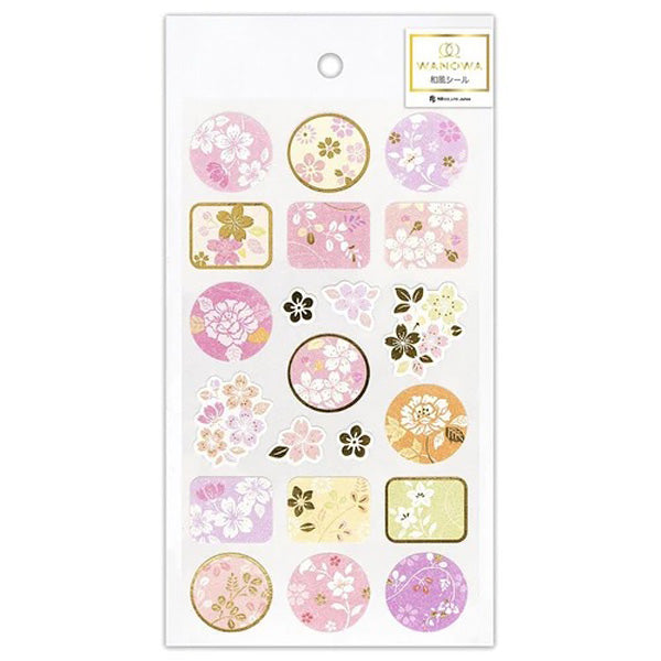 Stickers Seal Kimono - Flowers & Grass | Moshi Moshi Paris Japan