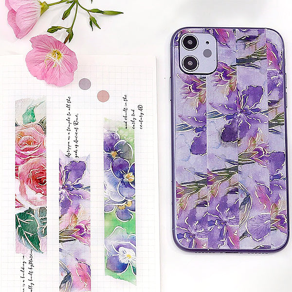Washi Tape Japonais - Watercolor Flower | Moshi Moshi 