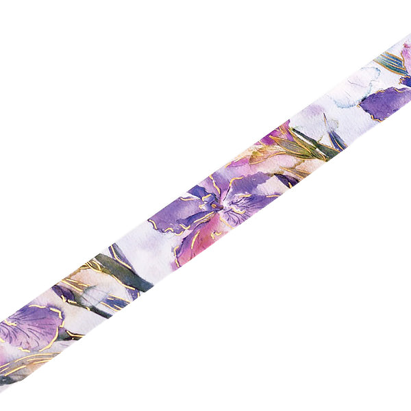 Washi Tape Watercolor Flower - Iris