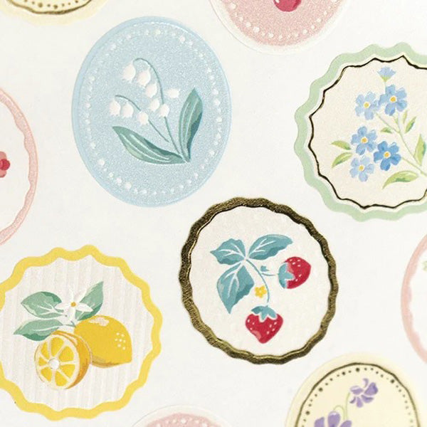 Stickers Seal Kimono - Fruit Flower | Moshi Moshi Papeterie Japonaise