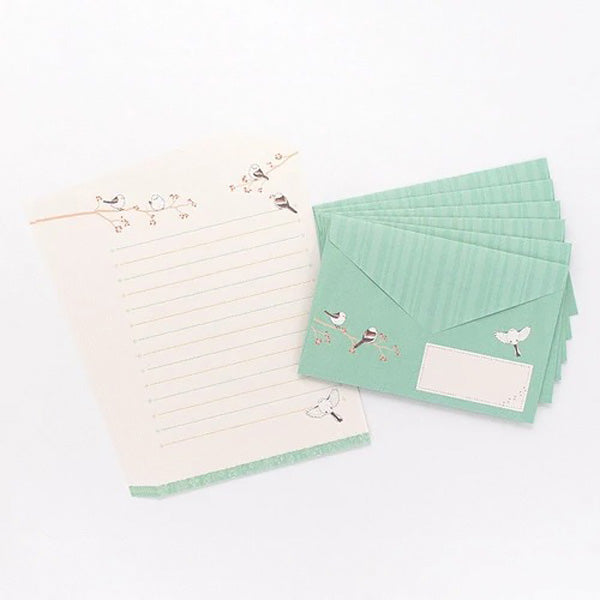 Papier Lettre & Enveloppe Birds - Papier Japonais | Moshi Moshi Paris