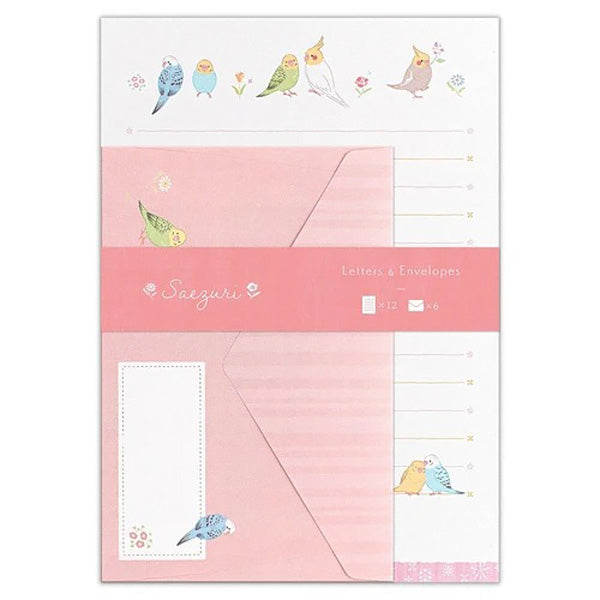 Papier Lettre & Enveloppe Birds - Pink