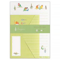 Papier Lettre & Enveloppe Birds - Made in Japan | Moshi Moshi 