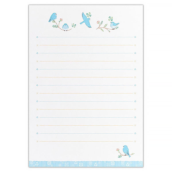 Papier Lettre & Enveloppe Birds - Papier Japonais | Moshi Moshi Paris