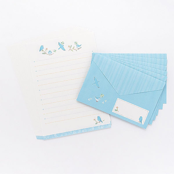 Papier Lettre & Enveloppe Birds - Papier Japonais | Moshi Moshi Paris