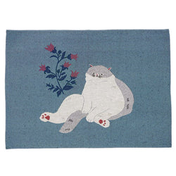 Set de Table Cat Life - Riri, Tissu Jacquard | Moshi Moshi Paris Japan