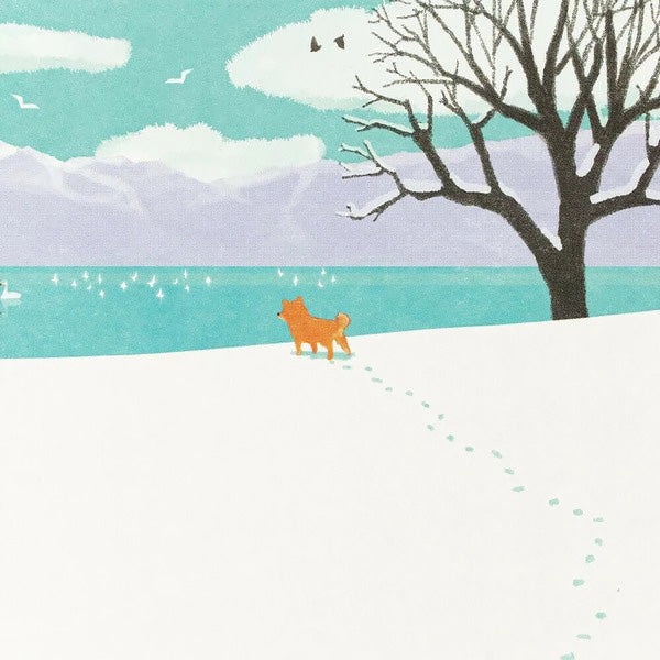 Carte Postale Winter & Shiba - Déco Japonaise | Moshi Moshi Paris
