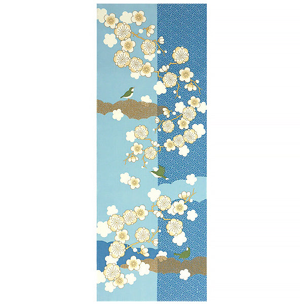 Tenugui Bunti & White Plum - Déco Japonaise | Moshi Moshi Paris