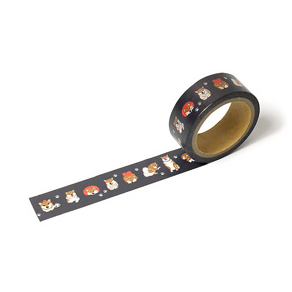 Masking Tape Shiba Inu - Washi Tape | Moshi Moshi Papeterie Paris