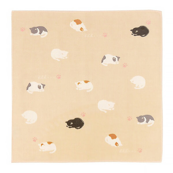 Serviette Sleeping Cat - Made in Japan | Moshi Moshi Paris 1er