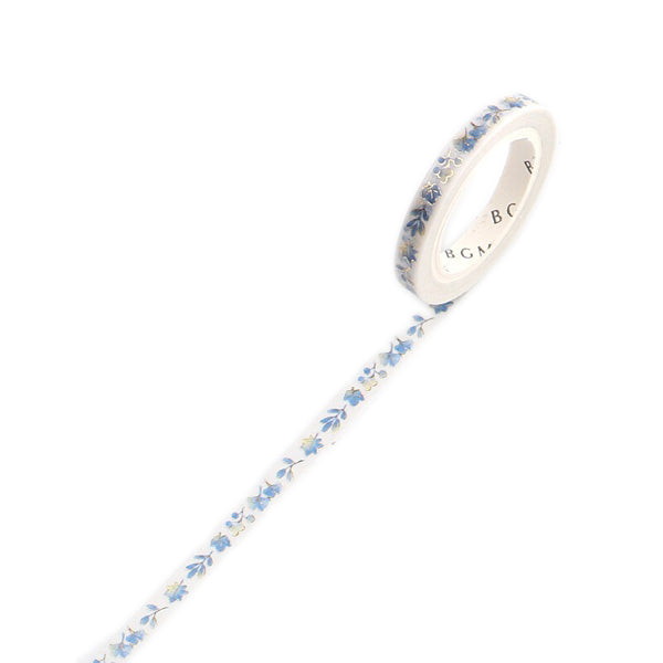 Washi Tape Life Foil Stamping - Blue Leaf | Moshi Moshi Paris