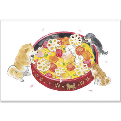 Carte Shiba Inu & Chirashi - Papeterie Kawaii | Moshi Moshi Paris