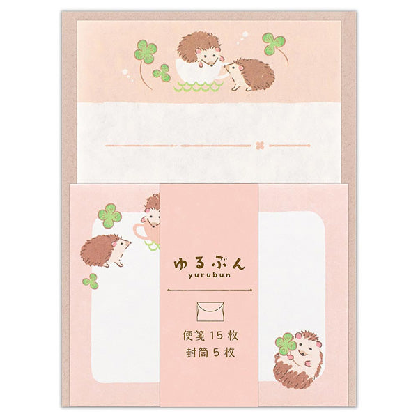Mini Papier Lettre & Enveloppe Hérisson - Kawaii | Moshi Moshi Paris